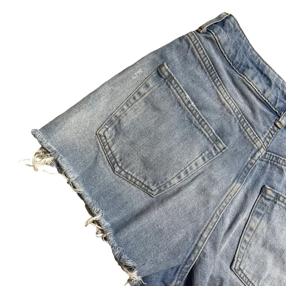TopShop Moto Mom Distressed Denim Shorts 2